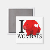 I Love Wombats Magnets (Recto/Verso)