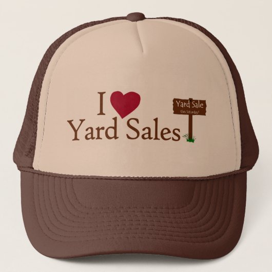 I Love Yard Sales Trucker Pet (Voorkant)