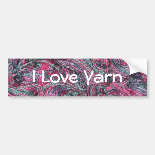 I Love Yarn Bumpersticker (Voorkant)