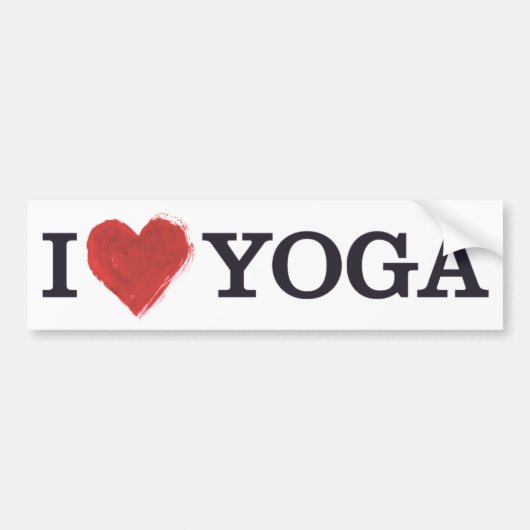 I Love Yoga Bumpersticker (Voorkant)