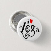 I Love Yoga Ronde Button 3,2 Cm (Voorkant /achterkant)
