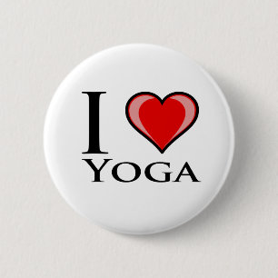 I Love Yoga Ronde Button 5,7 Cm