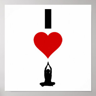 I Love Yoga (verticaal) Poster