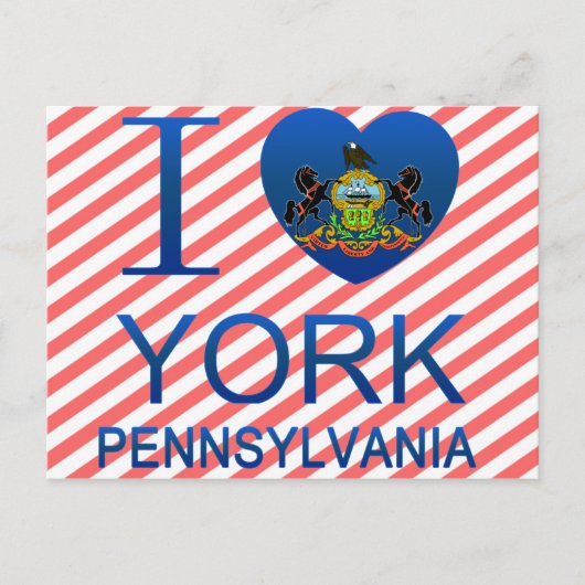 I Love York, PA Briefkaart (Voorkant)