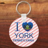 I Love York, PA Sleutelhanger (Voorkant)