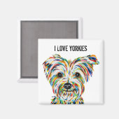 I Love Yorkies Magnet (Recto/Verso)