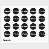 I Love Yorkies Ronde Sticker (Vel)