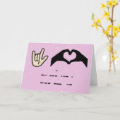 I Love You 3 Ways Kaart (Gele Bloem)