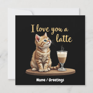 I Love You a Latte: Schattigee Valentijn Koffiewoo Kaart