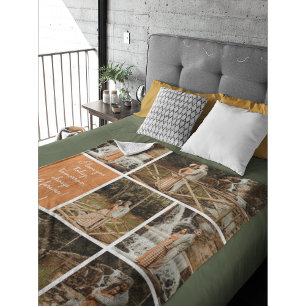 I Love You Always & Forever Modern 6 Photo Collage Fleece Deken