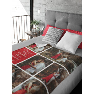 I Love You Always & Forever Modern 6 Photo Collage Fleece Deken