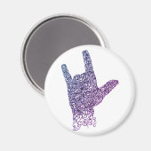 "I Love You" American Sign Language Magnet (Recto/Verso)