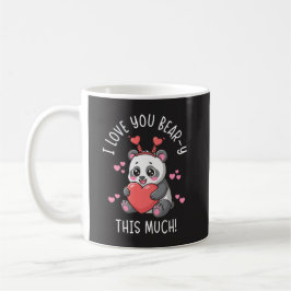 I Love You Bear-y This Much - Cute Panda Valentine Koffiemok