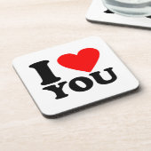I Love You Bier Onderzetter (Linkerzijde)