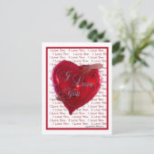 I Love You Briefkaart (Staand voorkant)