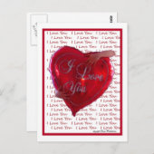 I Love You Briefkaart (Voorkant / Achterkant)