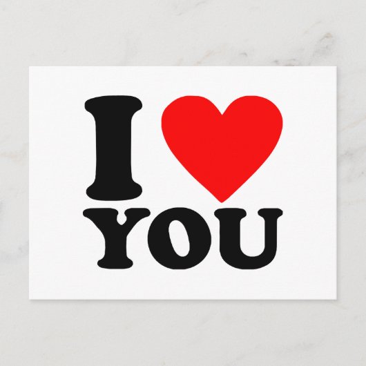 I Love You Briefkaart (Voorkant)