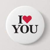 I Love You Button Pin – Romantisch cadeau, Schatti (Voorkant)