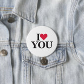 I Love You Button Pin – Romantisch cadeau, Schatti (In situ)