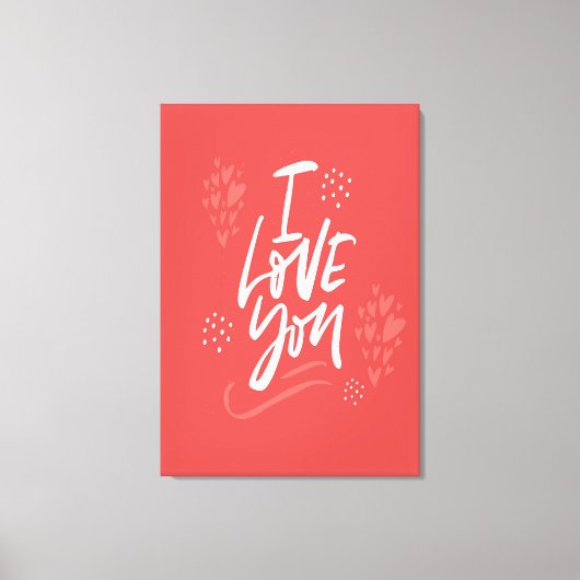 I Love You Canvas Afdruk (Voorkant)