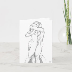 I Love You Card Personated Romantic Hug Cards Kaart