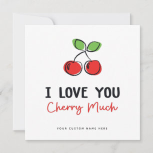 I Love You Cherry Many - jolie carte Saint Valenti