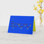 "I Love You" Code Morse avec carte de teintes (Fleur jaune)