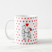 I Love You Coffee Mug Couple Cadeau avec nom perso (Gauche)