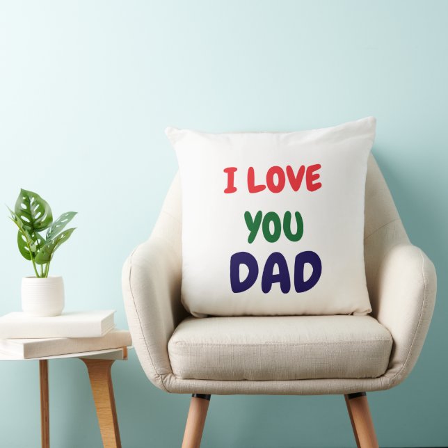 I Love You Dad Modern  Kussen (Stoel)