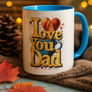 I Love You Dad" Mug - Cadeau parfait pour la Fête