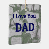 I Love You Dad-sieraad Keramisch Ornament (Rechts)