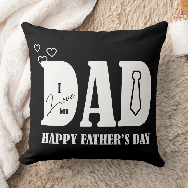 I Love You Dad Tie Hearts Kussen (Deken)