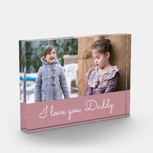 I Love You Daddy / Pink 2 Photo Collage Block Fotoblokken (Links)
