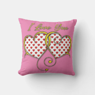 I Love You Design Gouden Harten Kussen