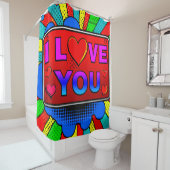 I Love You Douchegordijn (In situ)