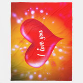 I Love You Fleece Deken (Voorkant)