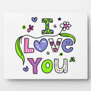 I Love You Fotoplaat