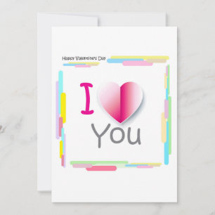 "I Love You!" - Gelukkige Valentijnsdag Schatje Feestdagenkaart