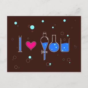 "I love you" gespeld door glaswerk briefkaart