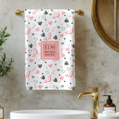 I Love You Gift Valentine Bath Towel Custom Name Bad Handdoek