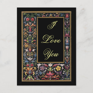 I Love You Gothic Carte Postale Personnalisable