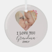 I Love You Grandma | Personalized Ornament (Voorkant)