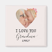 I Love You Grandma | Personalized Photo Magnet (Devant)