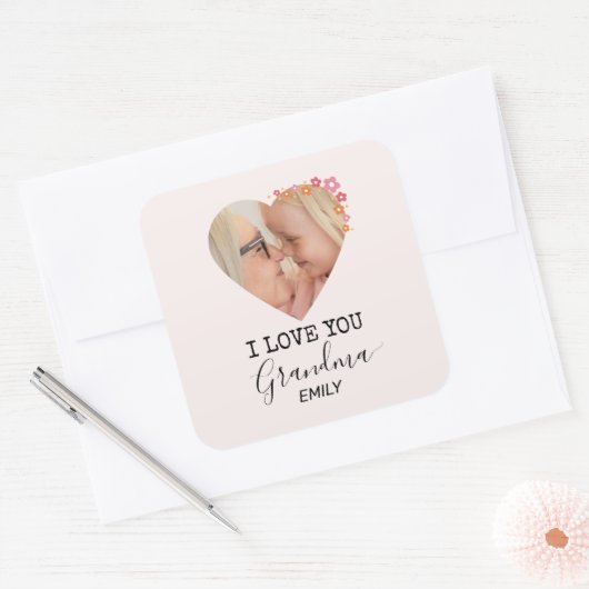 I Love You Grandma | Personalized Sticker (Envelop)