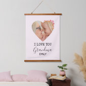 I Love You Grandma | Wood Topped Wall Tapestry Hangend Wandkleed (Slaapkamer)
