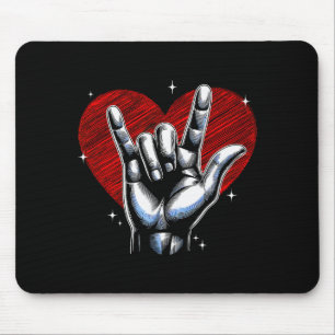 I Love You Hand Gebaar Asl Hart Vrouwen Kinderen M Muismat
