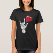 I Love You Hand Sign Valentines Day Language_1 T-shirt (Voorkant)