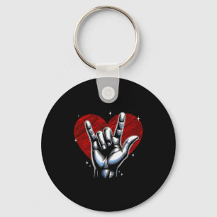 I Love You Handgebaar Asl Hart Vrouwen Kinderen Ma Sleutelhanger