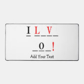 I Love You-Hangman Style par Shirley Taylor (Recto)