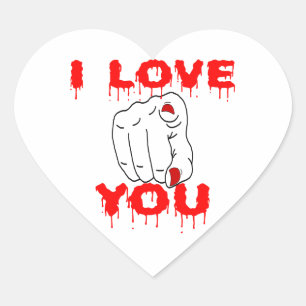 I Love You Hart Sticker